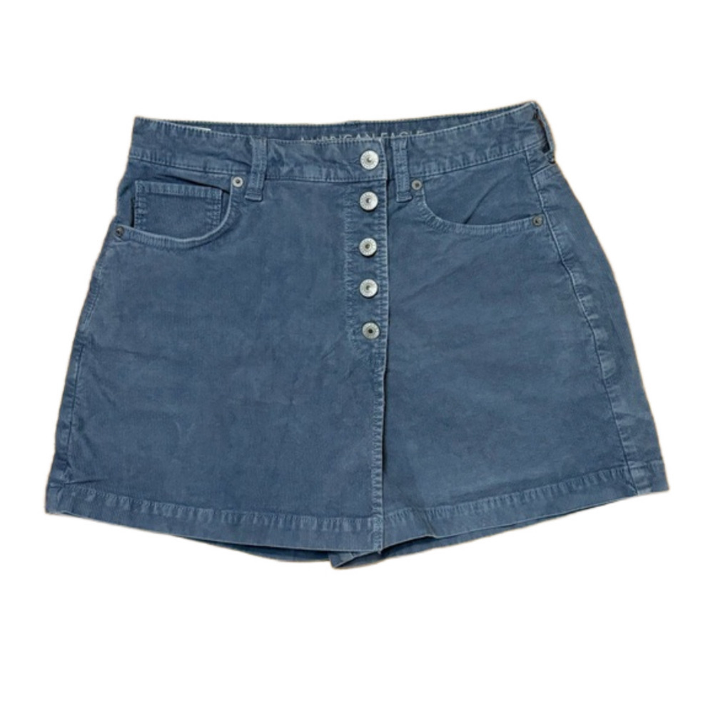 American Eagle Mom Skort High Waisted Y2K Casual Chic Retro Revival Blue Size 8